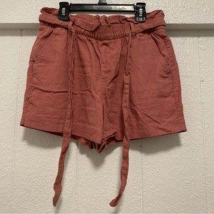 Pink Paperbag Linen Shorts with pockets from Old Navy